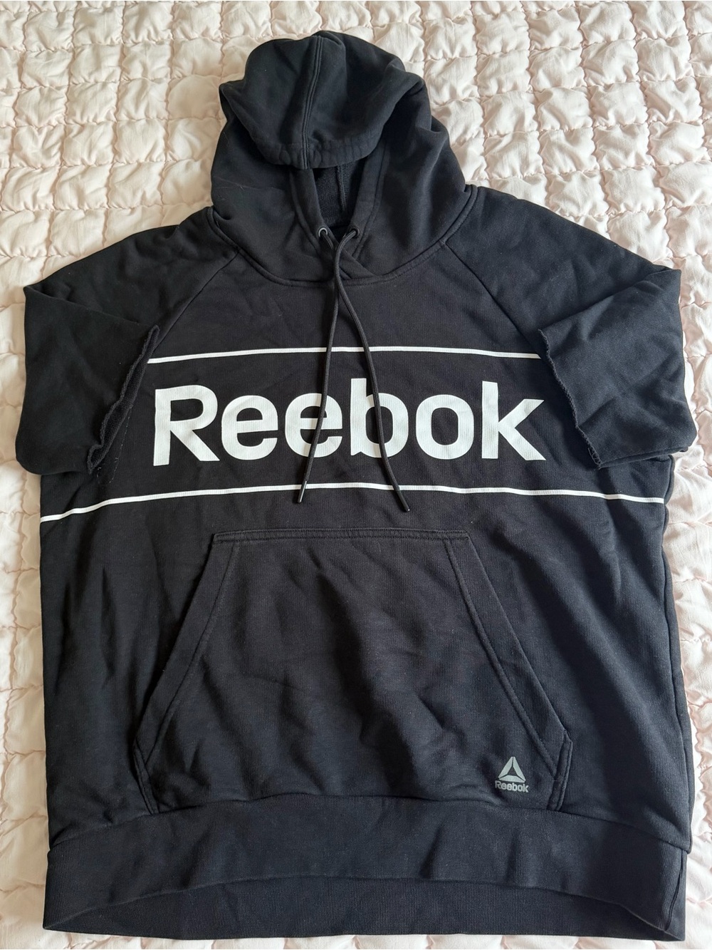 Reebok Black Short Sleeve Hoodie